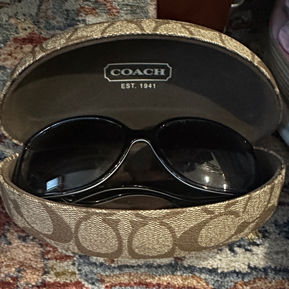 Coach Black Sunglasses with Signature Case